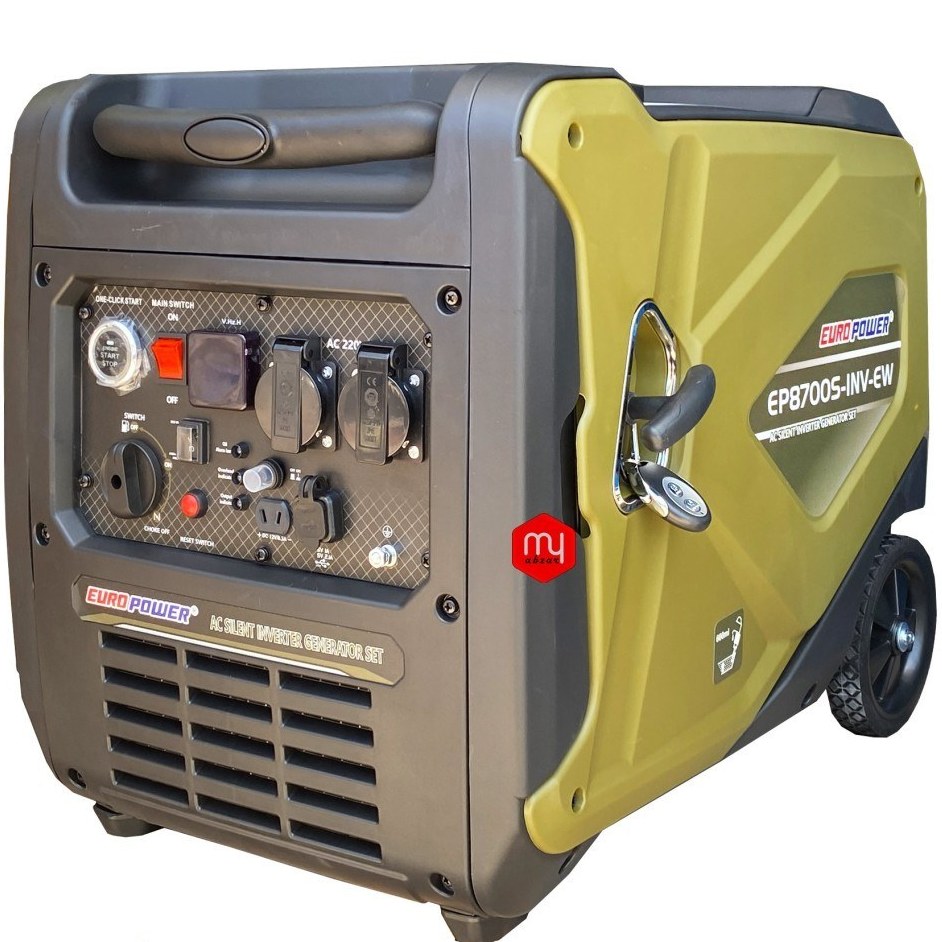 موتور برق سایلنت اینورتر 5 کیلووات یورو پاور مدل EP8700S INV EW استارتی ریموت دار با گارانتی