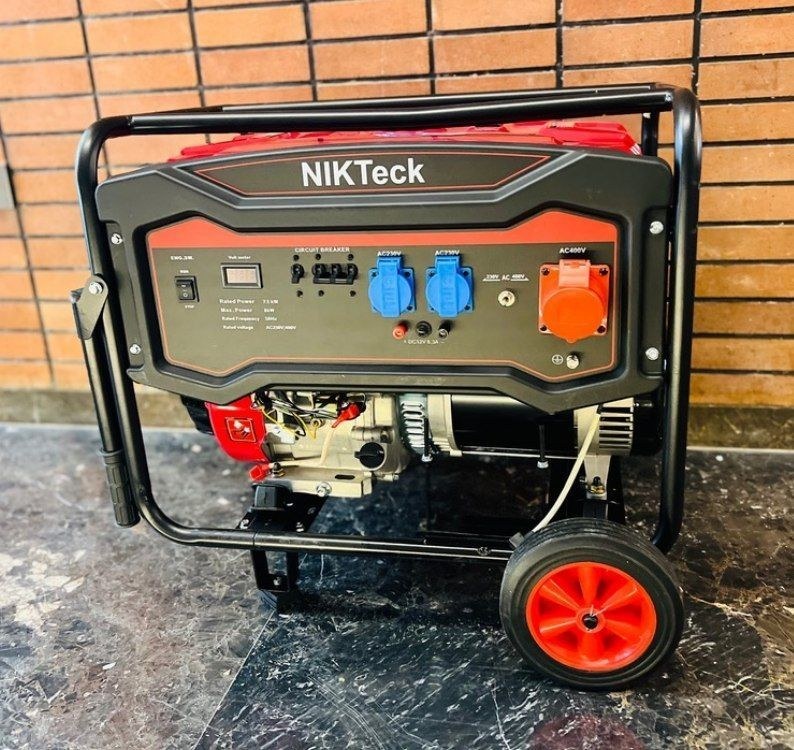 موتور برق بنزینی ۸ کیلووات تک فاز سه فاز نیک تک مدل NIKTeck با گارانتی